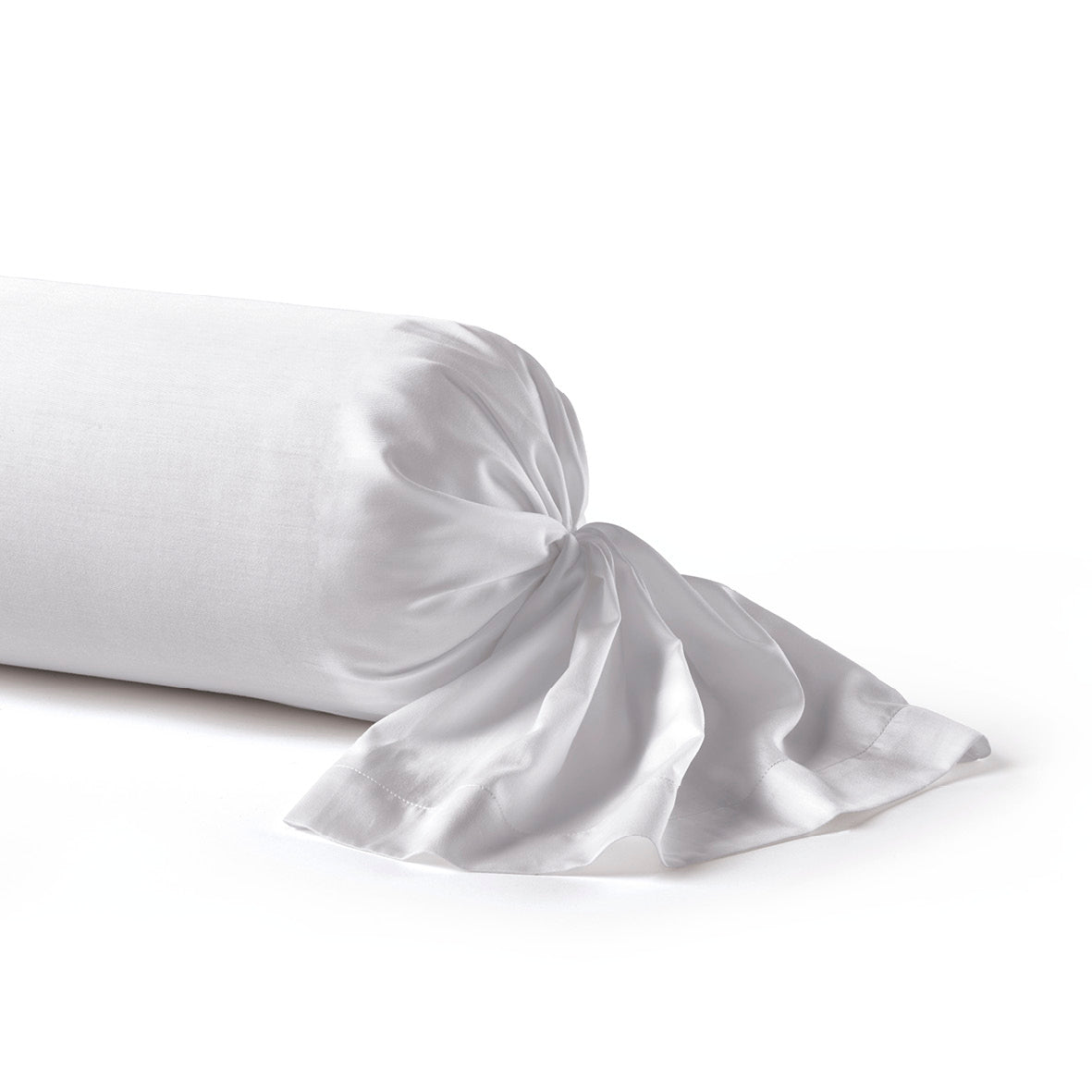 Pillowcase(s) cotton satin - Uni White 43 x 210 cm