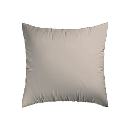 Set de 2 taies d'oreiller satin de coton rayure tissé Jacquard  Taupe - 80 x 80 cm