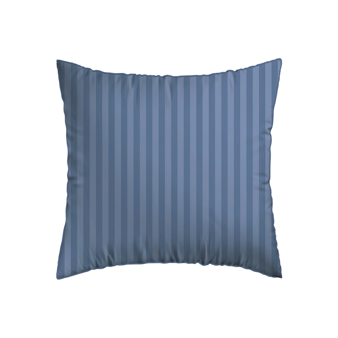 Set de 2 taies d'oreiller satin de coton rayure tissé Jacquard  Bleu - 63 x 63 cm