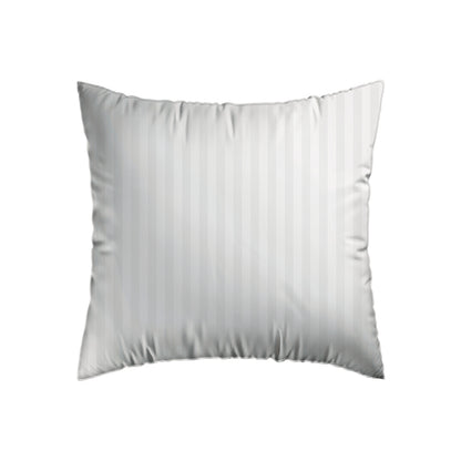 Set de 2 taies d'oreiller satin de coton rayure tissé Jacquard  Blanc - 80 x 80 cm