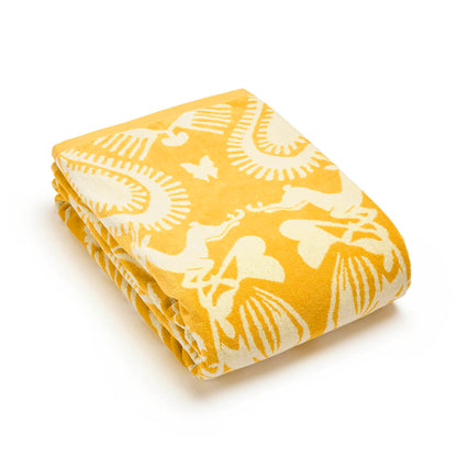 Beach towel Love Stories Yellow - 90 x 180 cm