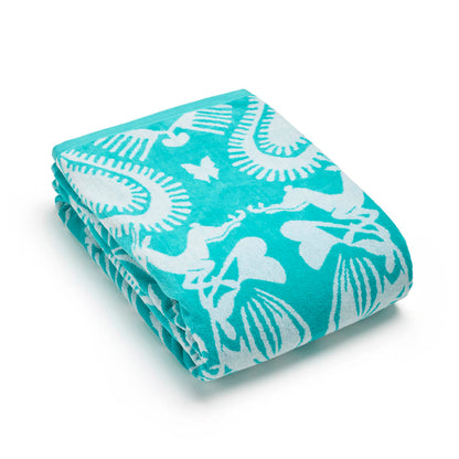 Serviette de plage Love Stories Turquoise - 90 x 180 cm