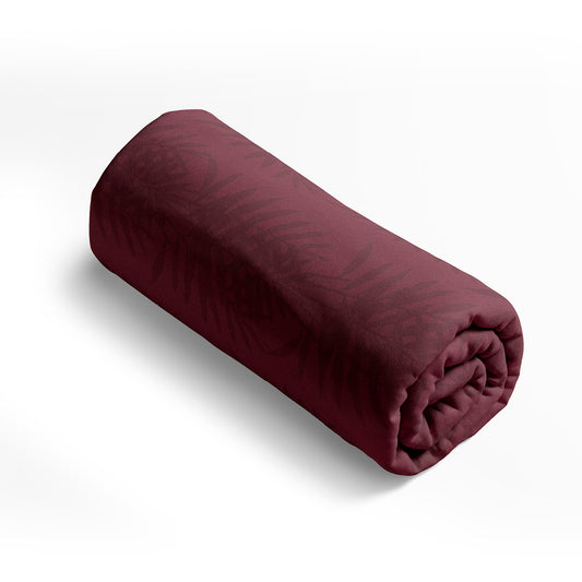 Fitted sheet cotton satin - Areca Plum