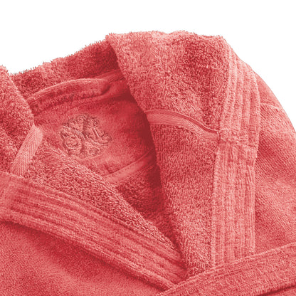 Hooded bathrobe - Hibiscus Pink