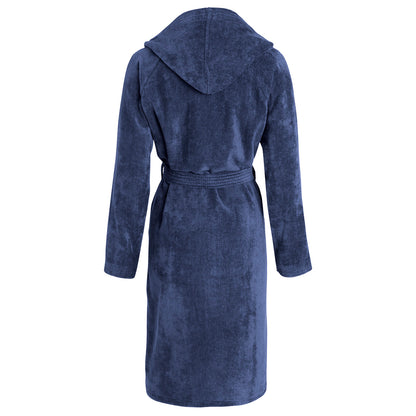 Hooded bathrobe - Navy blue