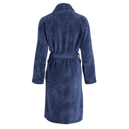 Bathrobe with shawl collar - Navy blue