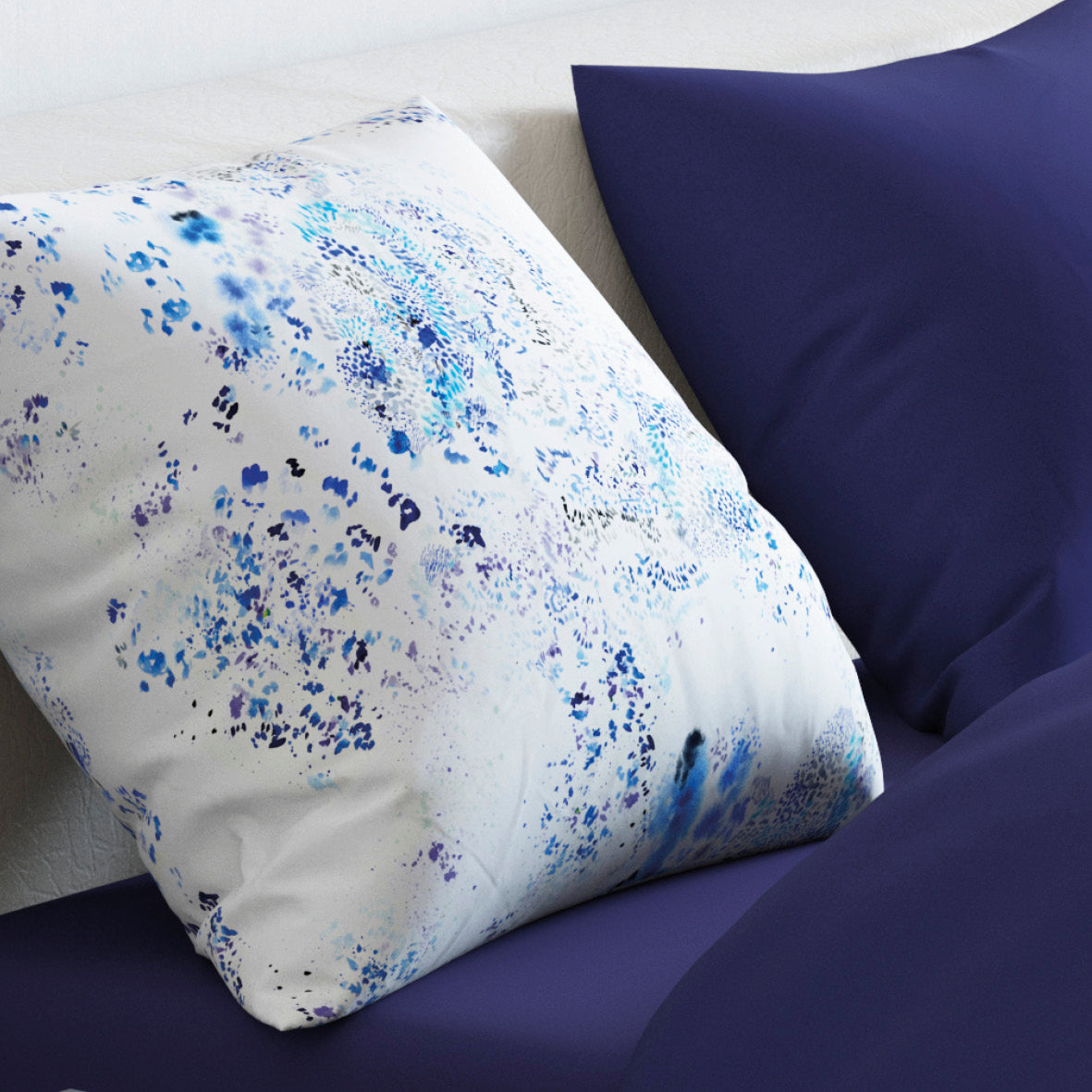 Duvet cover + pillowcase(s) percale cotton - Frisson Blue