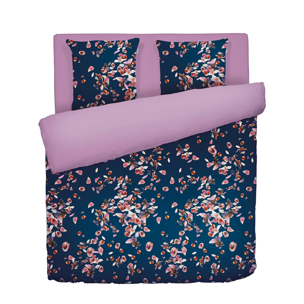 Duvet cover + pillowcase(s) cotton satin - Aurore Pink