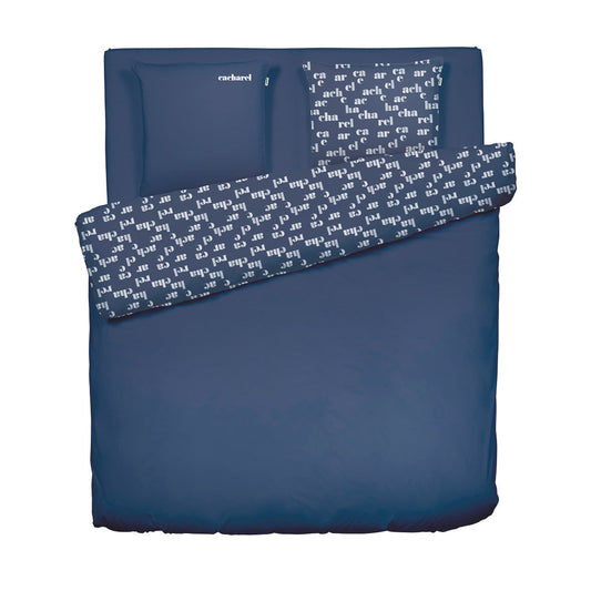 Duvet cover + pillowcase(s) flannel - Signature Blue