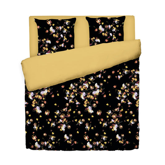 Duvet cover + pillowcase(s) cotton satin - Aurore Ochre