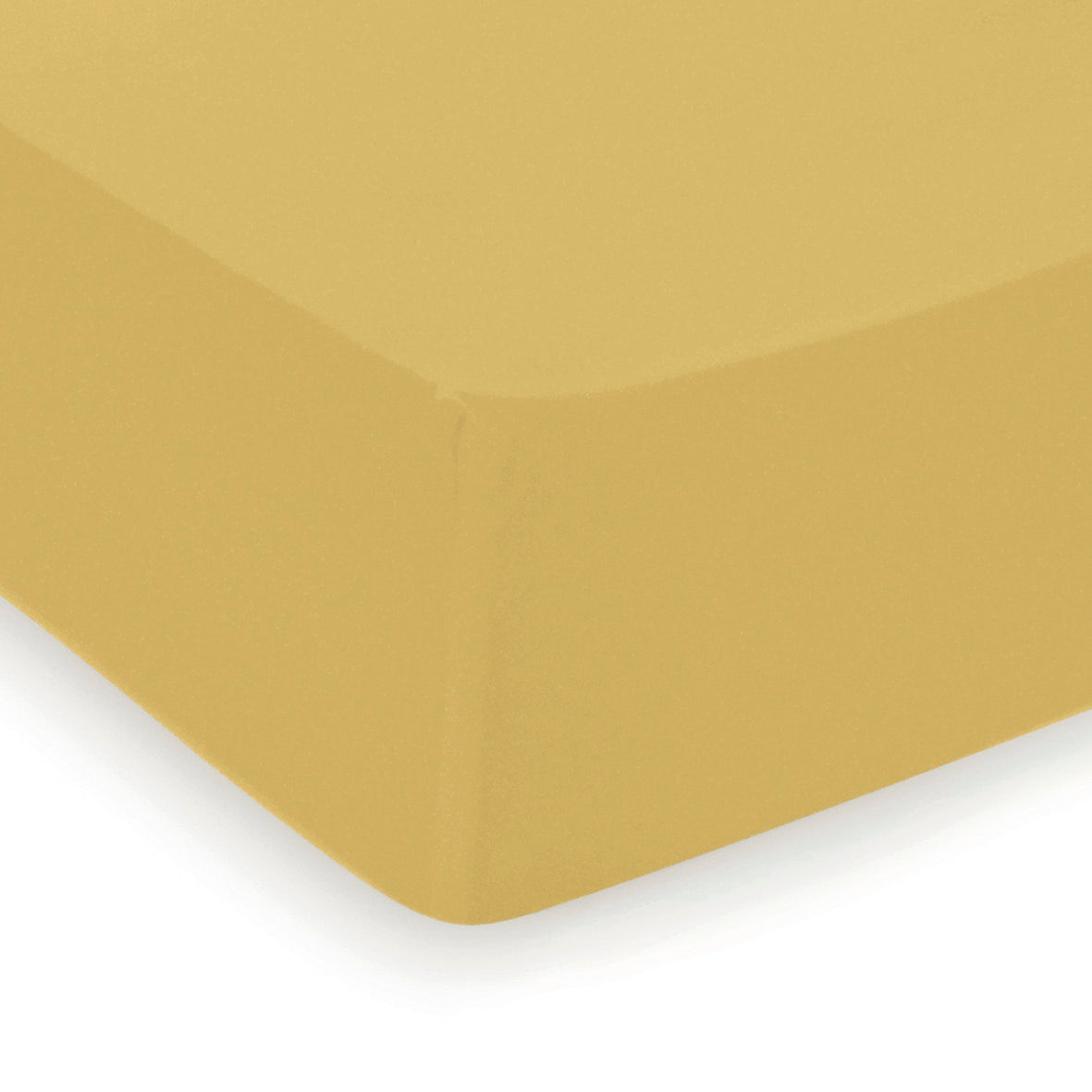 Fitted sheet cotton satin - Uni Ochre