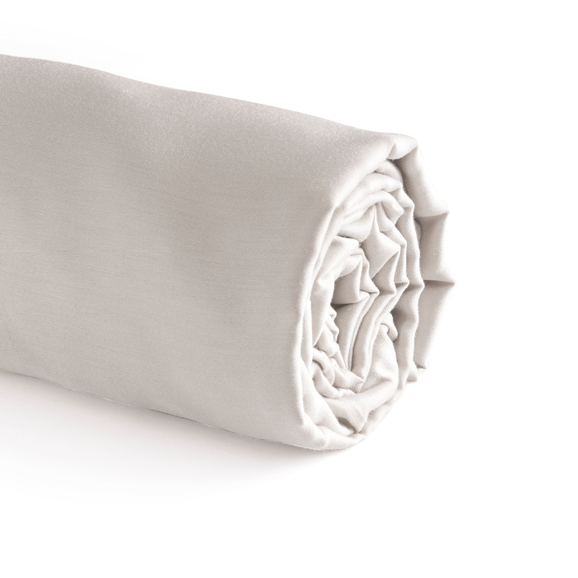 Fitted sheet cotton satin - Uni Taupe 180 x 200 cm