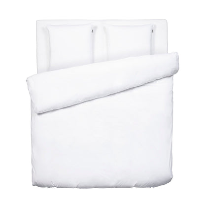 Duvet cover + pillowcase(s) cotton satin - Uni White White