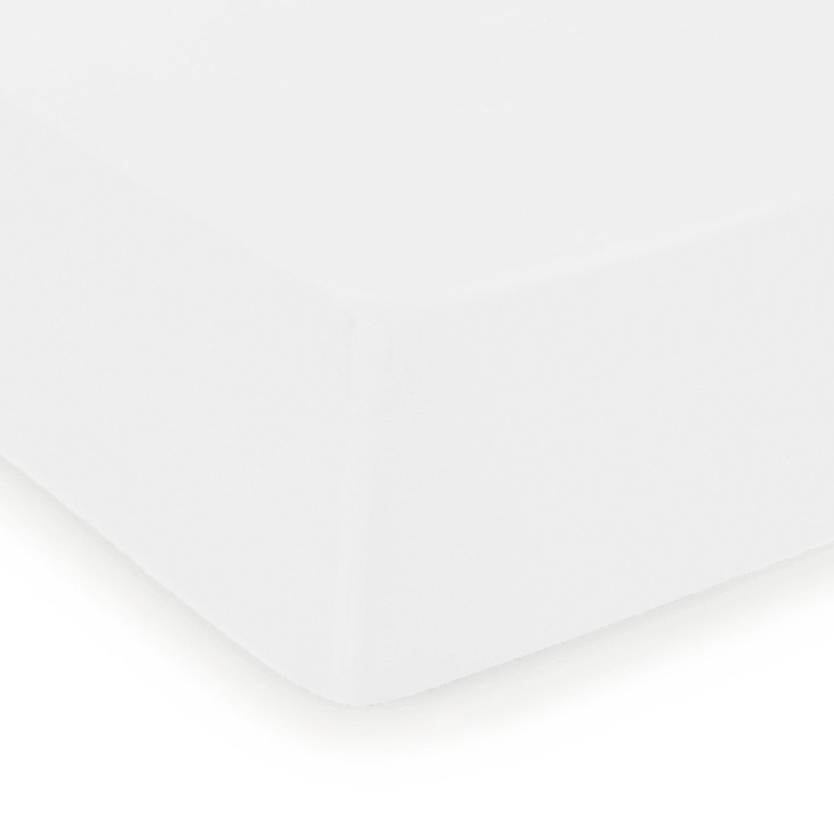 Fitted sheet cotton satin - Uni White