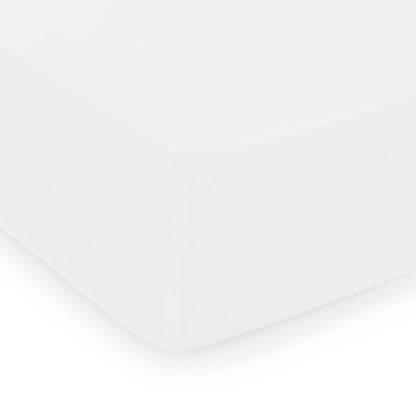 Fitted sheet cotton satin - Uni White