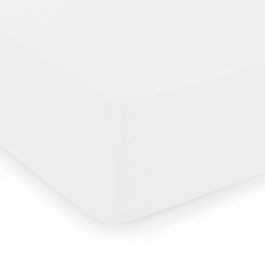 Fitted sheet cotton satin - Uni White