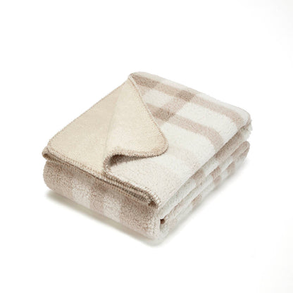 Fleece plaid - 180 x 220 cm: beige/taupe