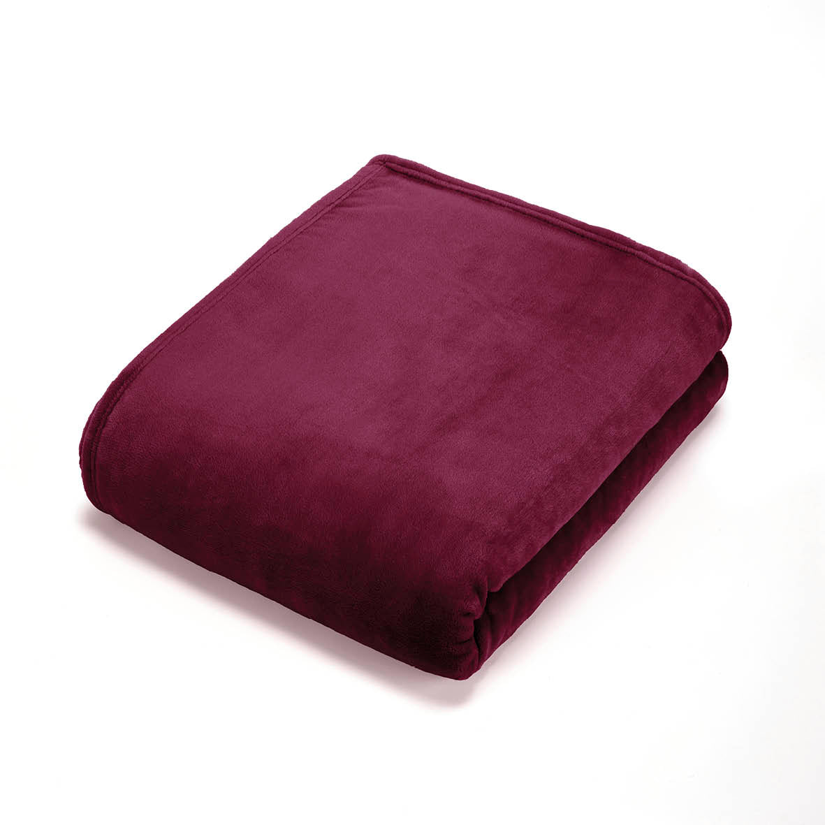 Fleece plaid - 180 x 220 cm: Burgundy