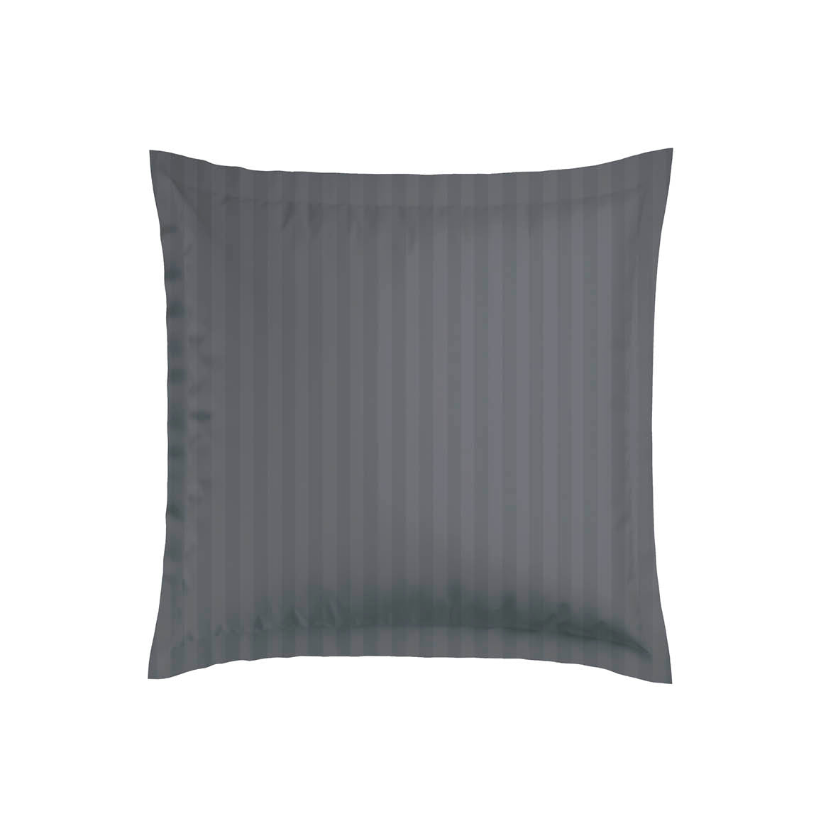 Pillowcase(s) cotton satin dobby stripe woven - Dark grey