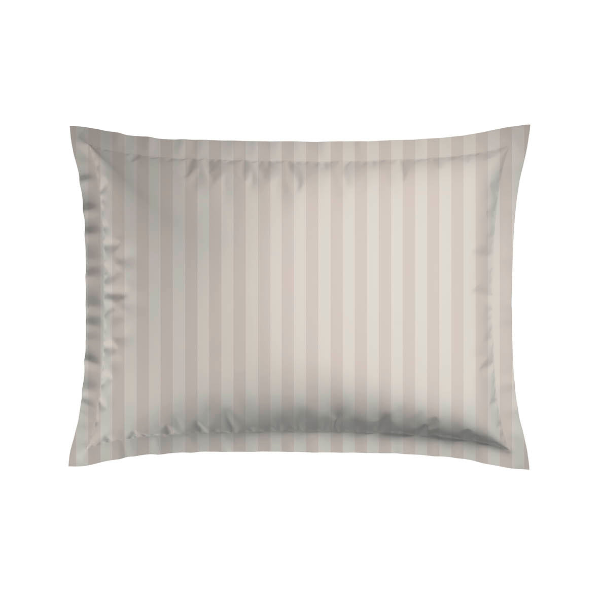 Pillowcase(s) cotton satin dobby stripe woven - Taupe 2 x (50 x 70 cm)