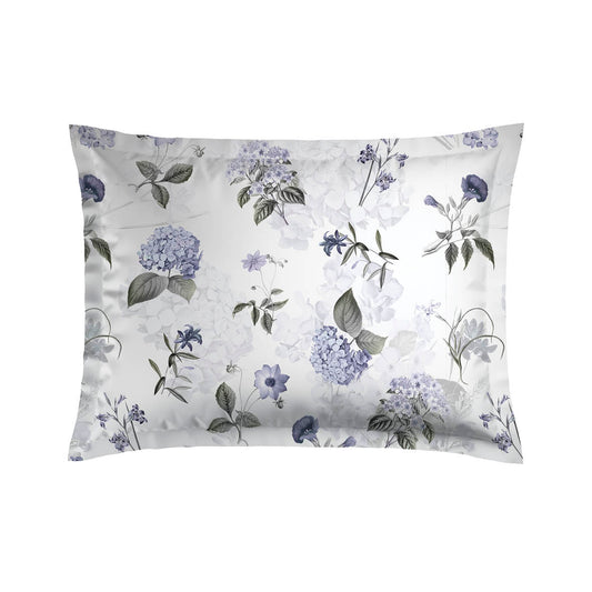 Pillowcase(s) cotton satin - Fleurs Passion white 50 x 70 cm