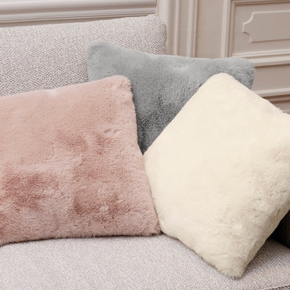 Cushion cover fake fur - White - 40 x 40 cm