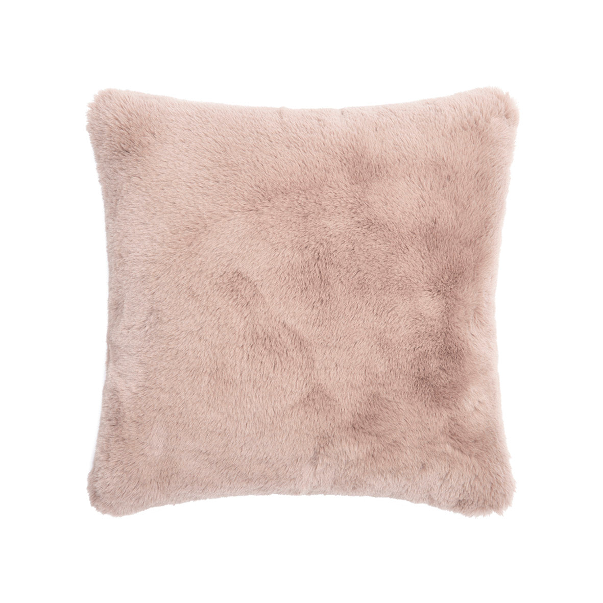 Housse de coussin imitation fourrure  Rose clair - 40 x 40 cm