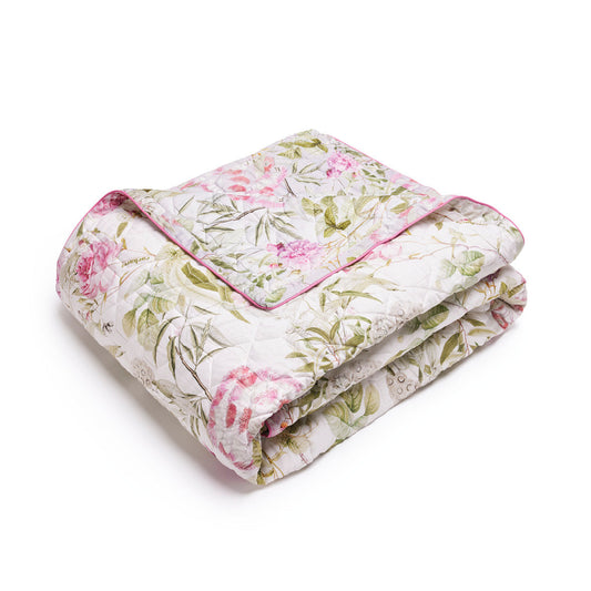 Quilt - Jardin de roses White/Thyme green