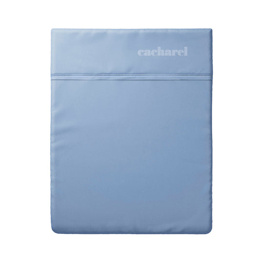 Flat sheet cotton satin - Uni Light blue