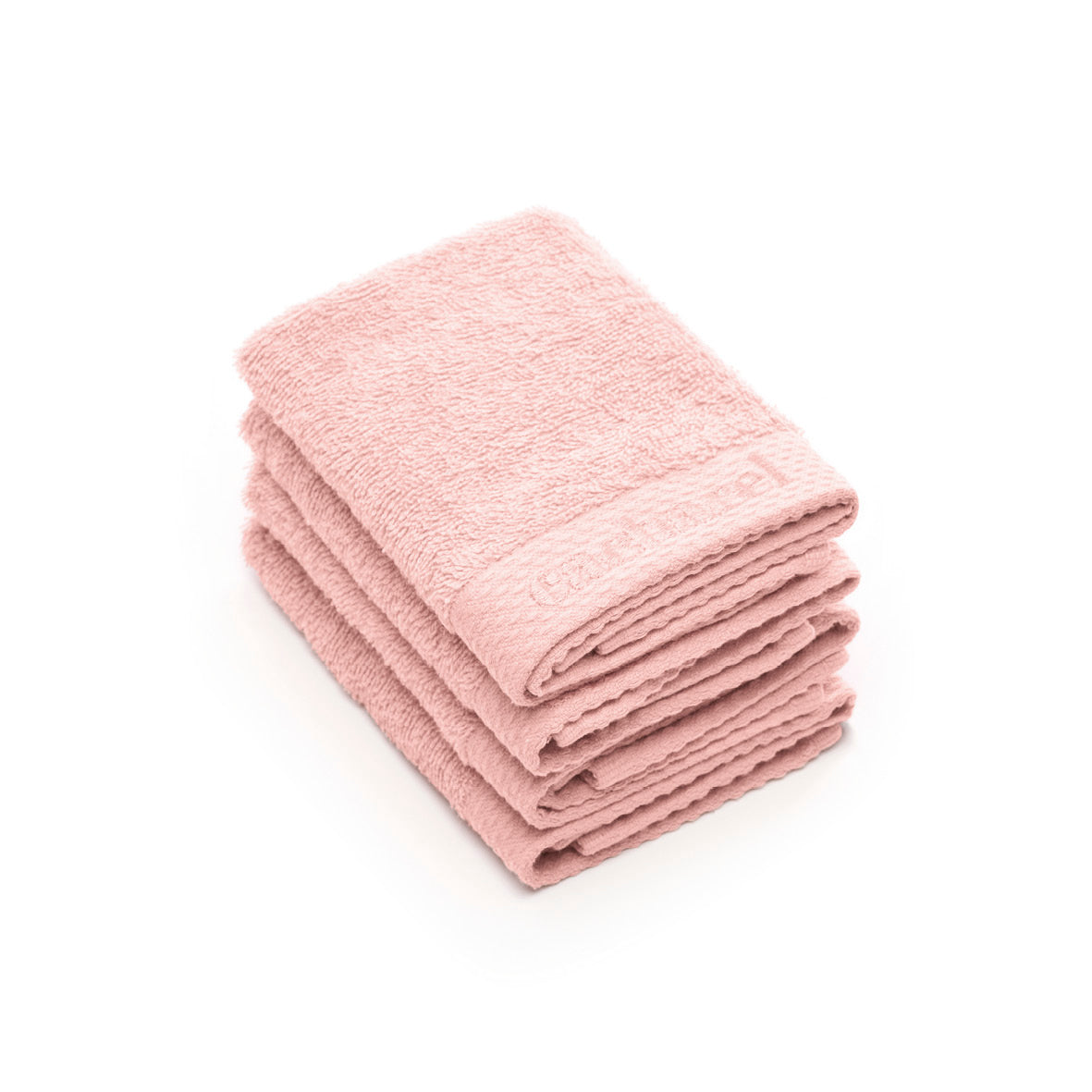 4 guest towels - 30 x 30 cm Salmon pink