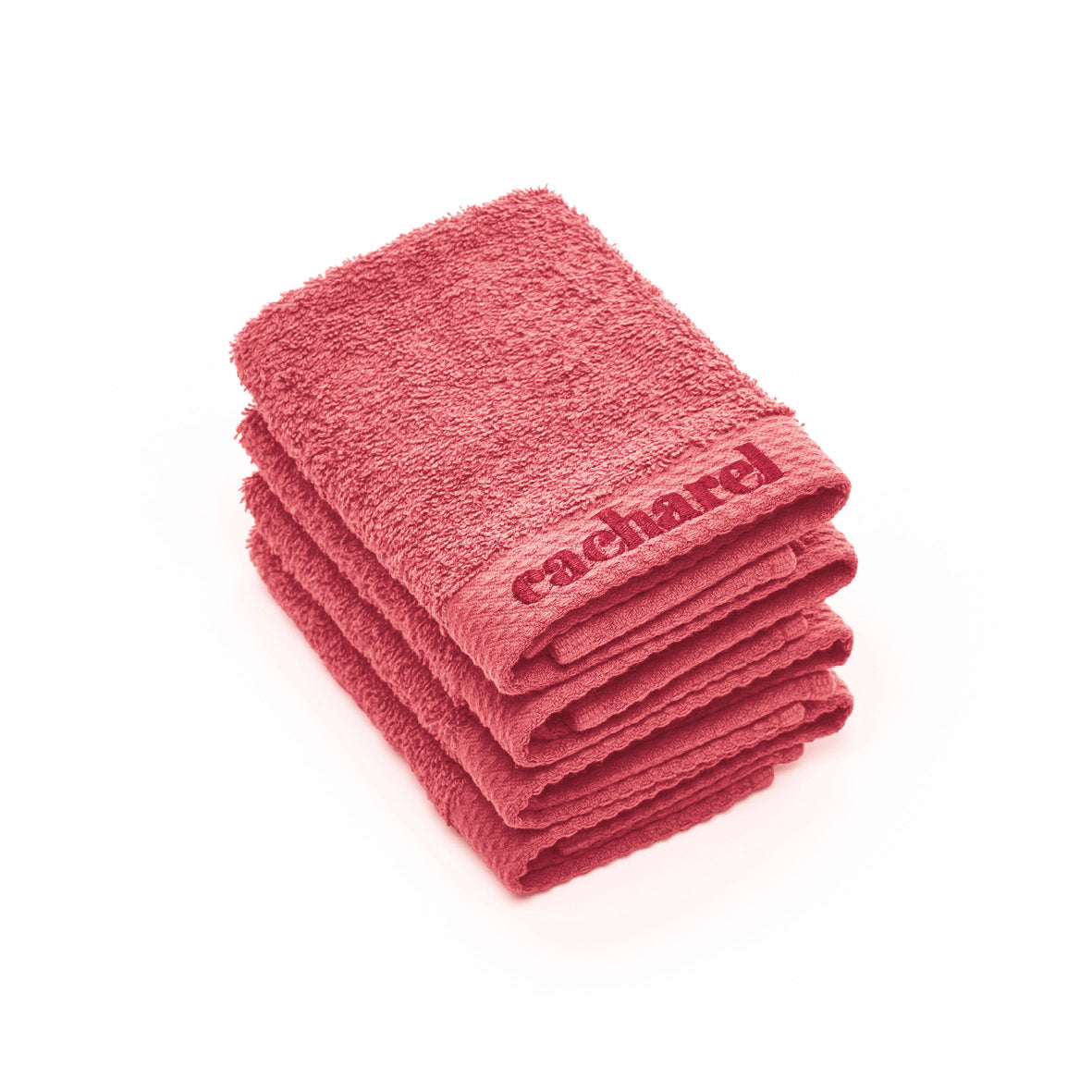 4 guest towels - 30 x 30 cm Hibiscus pink