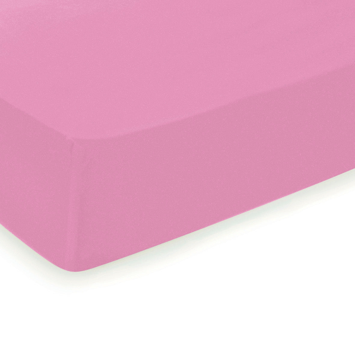 Fitted sheet in cotton satin - Uni pink