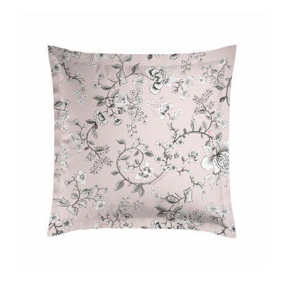 Pillowcase(s) cotton satin - Jardin Secret pink 2 x (63 x 63 cm)