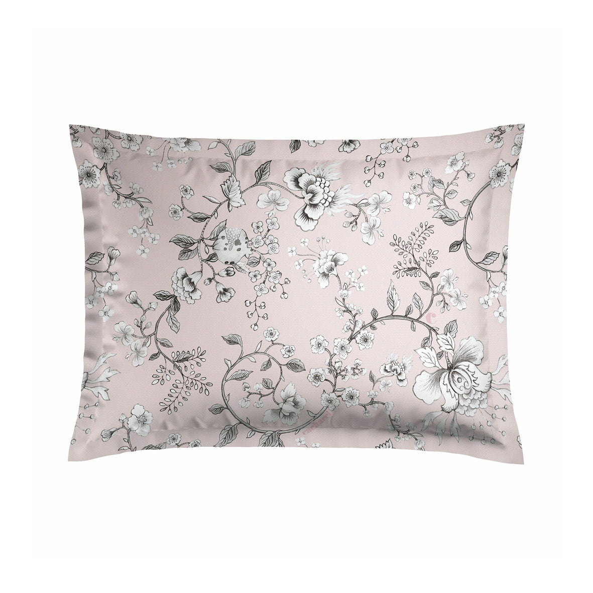 Pillowcase(s) cotton satin - Jardin Secret pink 2 x (50 x 70 cm)