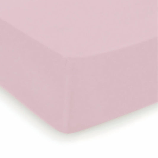 Fitted sheet cotton satin - Uni Light pink