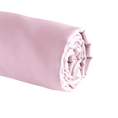 Fitted sheet cotton satin - Uni Light pink Light pink