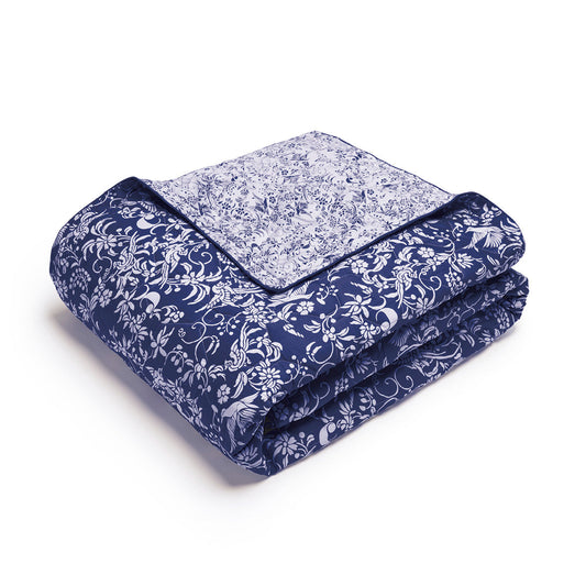 Bedspread - Birds blue