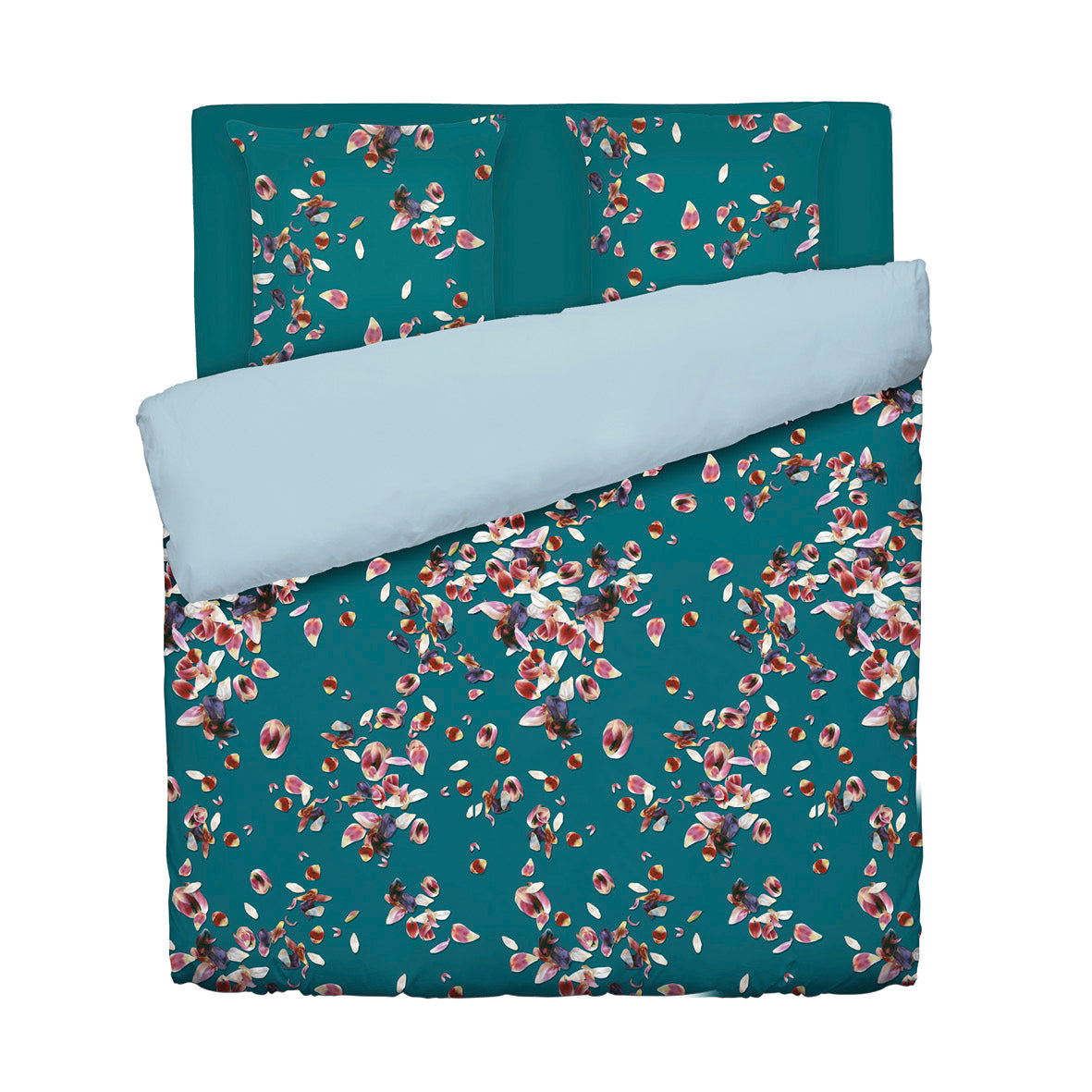 Duvet cover cotton satin - Aurore Green 260 x 240 cm