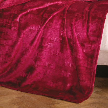 Maxi plaid ciselé - 160 x 200 cm - Bordeaux