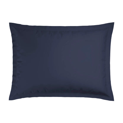 Pillowcase(s) cotton satin - Jacquard woven - dobby stripe dark blue