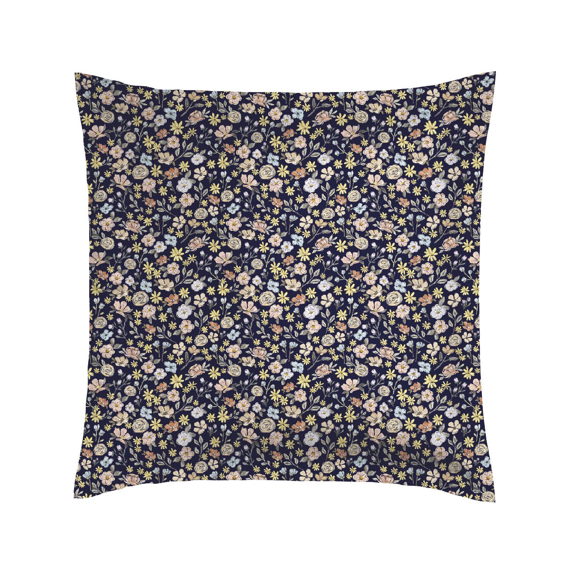 Pillowcase(s) cotton satin - Meadow dark blue 2 x (80 x 80 cm)