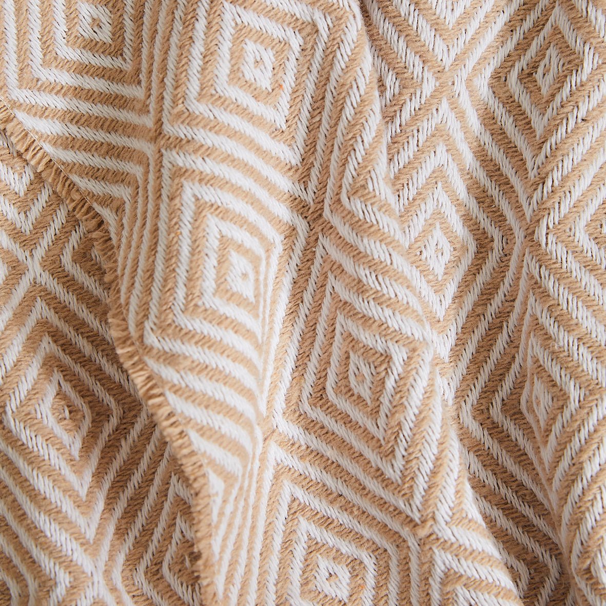 Woven plaid Florence Taupe - 130 x 180 cm