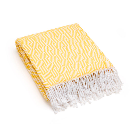Woven plaid Florence Yellow - 130 x 180 cm