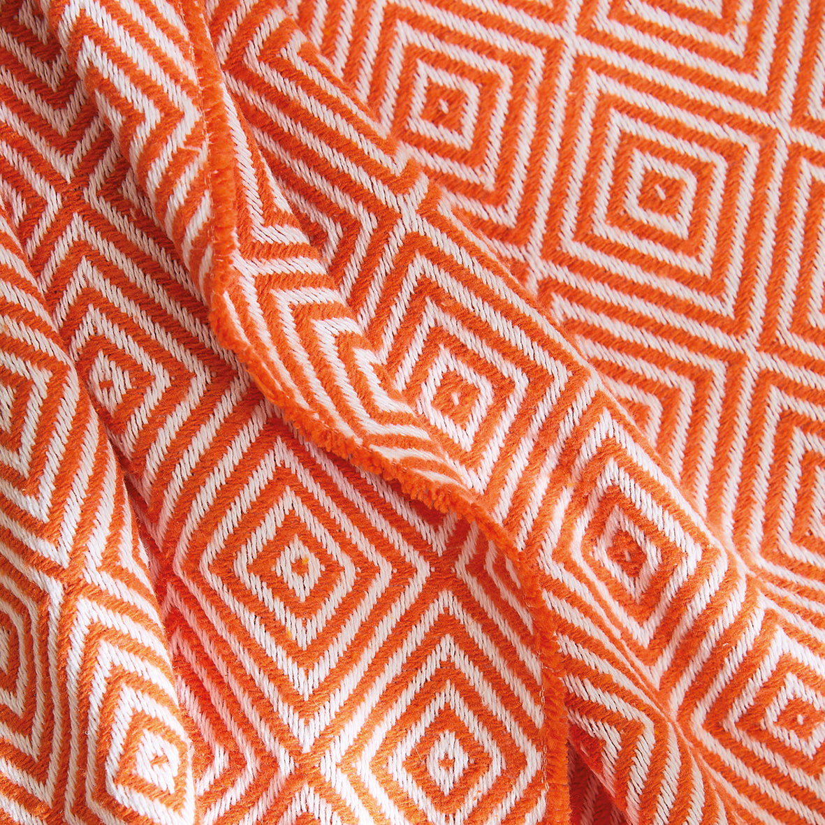 Woven plaid Florence Orange - 130 x 180 cm