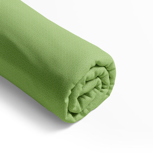 Fitted sheet cotton satin - Marie fleurs Green