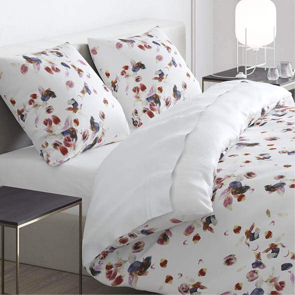 Duvet cover(s) + pillowcase(s) cotton satin - Aurore White