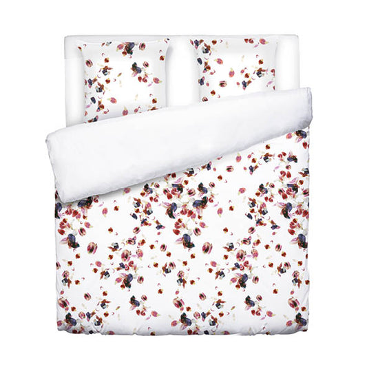 Duvet cover(s) + pillowcase(s) cotton satin - Aurore White 260 x 240 cm + 2 x (63 x 63 cm)