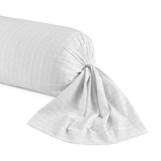 Bolster case cotton satin - Rayures fines Grey