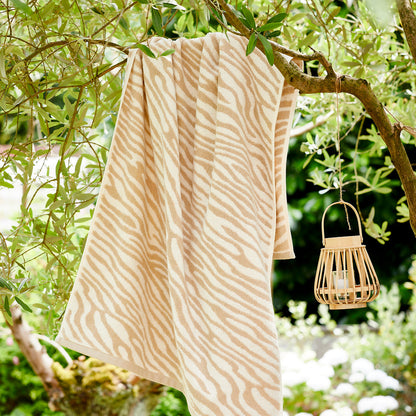 Maxi bath towel Zebra Taupe - 90 x 180 cm