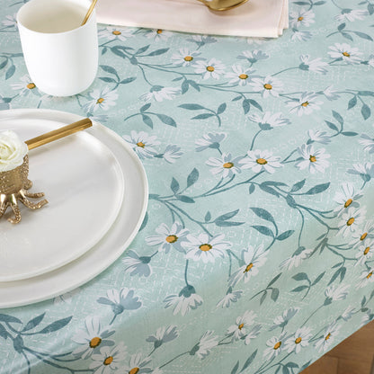 Tablecloth - Daisies Light green